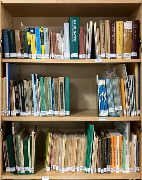 Books on shelves
